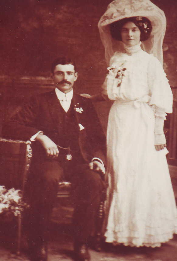 Charles and Charlotte Wannon their wedding day