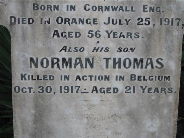 Norman Thomas Trethewey memorial plaque