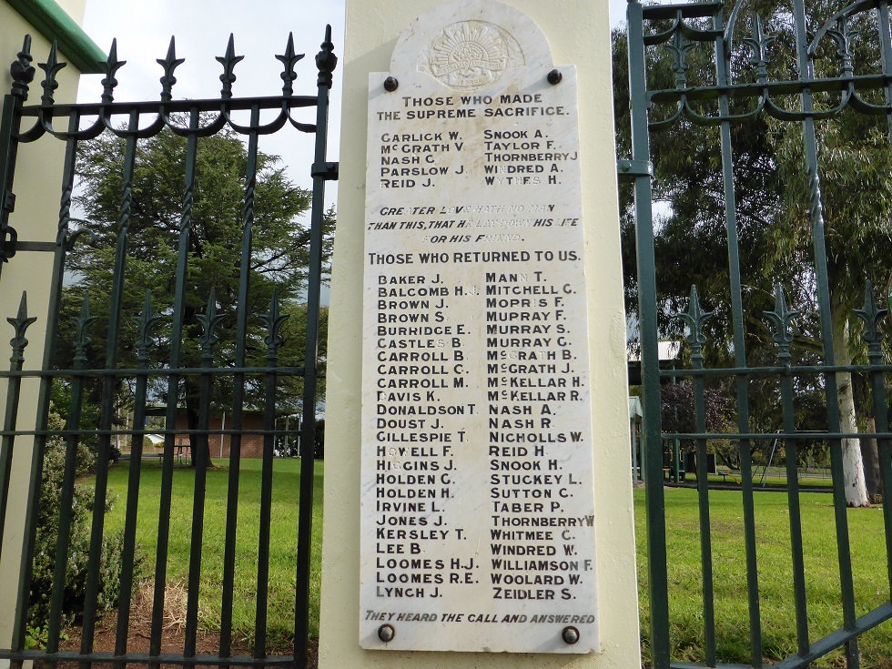 Cudal and District War Memorial Gates