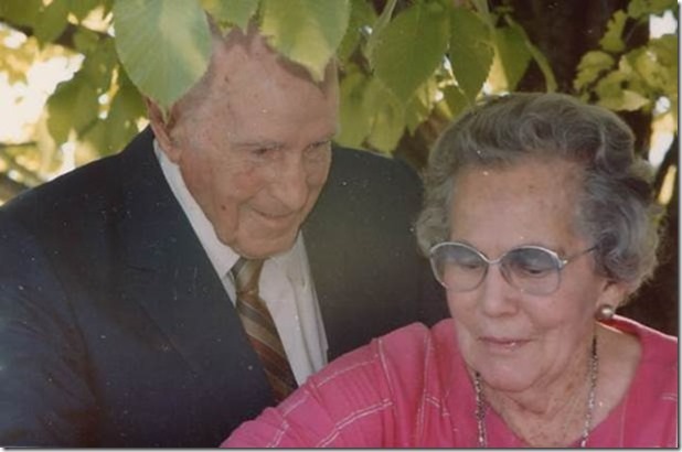 Francis with wife Beryl (Shimma) on his 90th birthday, 1986