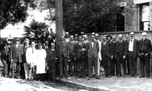 The first electricity pole erected on January 8 1923 on the corner of Byng and Anson Streets