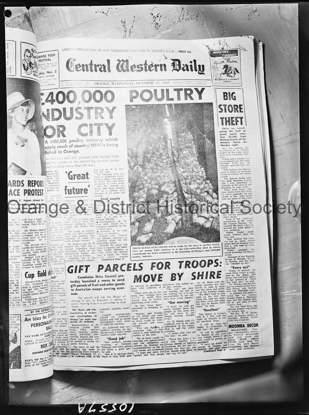 Copy front page CWD, 27 October 1965