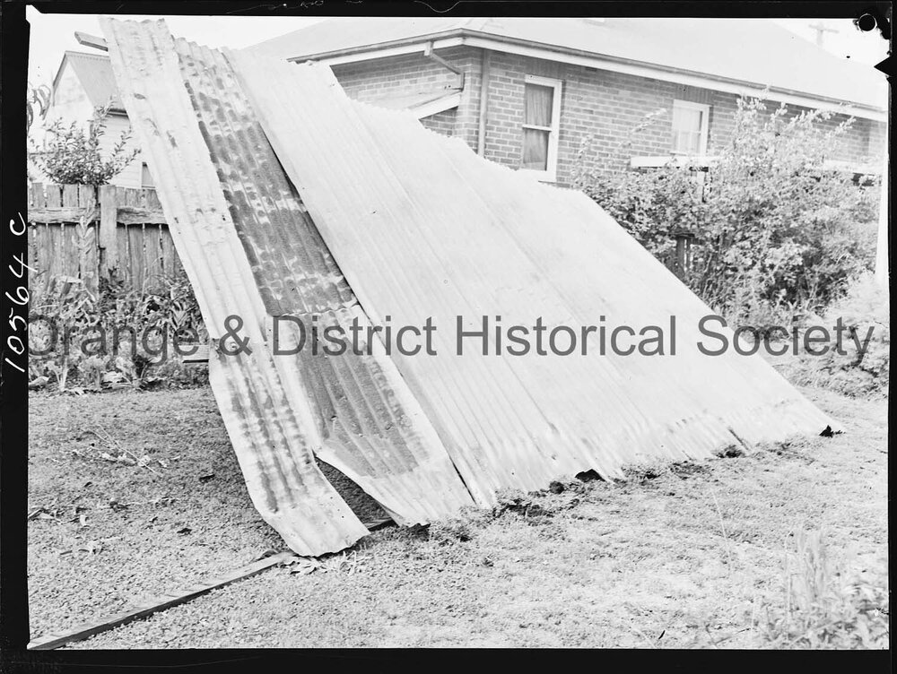 Shed roof blown off during storm 