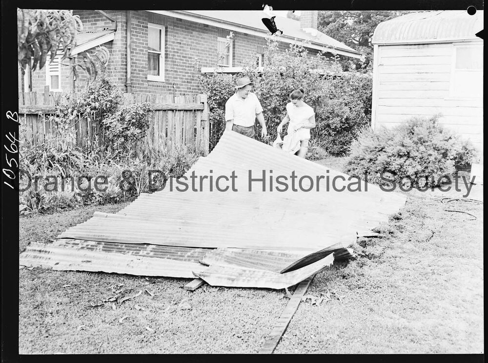 Roof of shed blown off during storm 