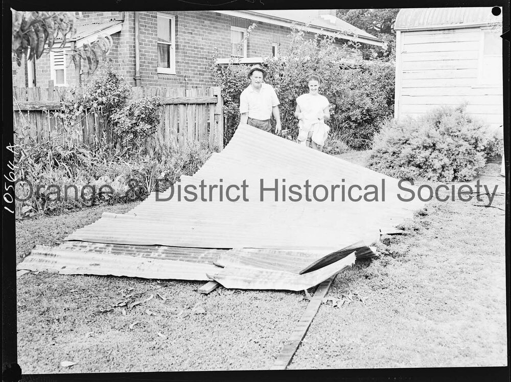 Roof of shed blown off during storm 