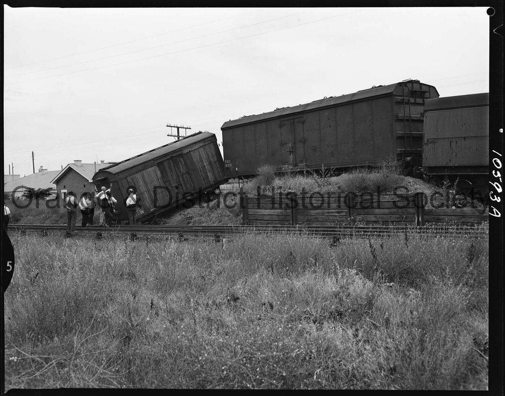 Derailed goods vans