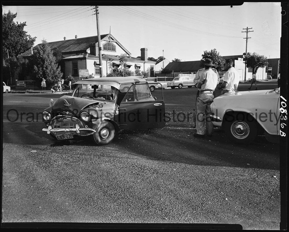 Three-car accident