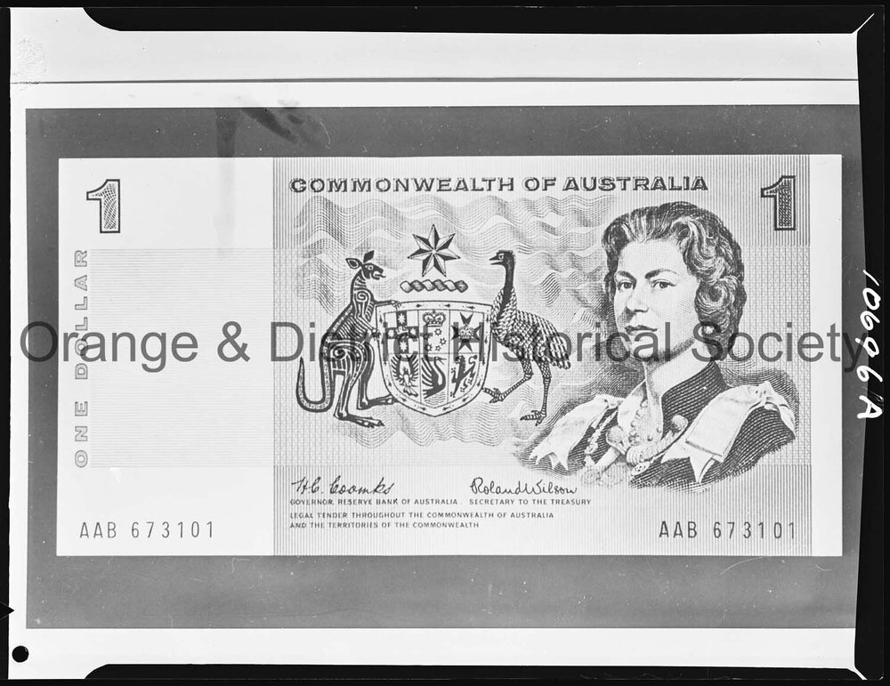 Copy one dollar note