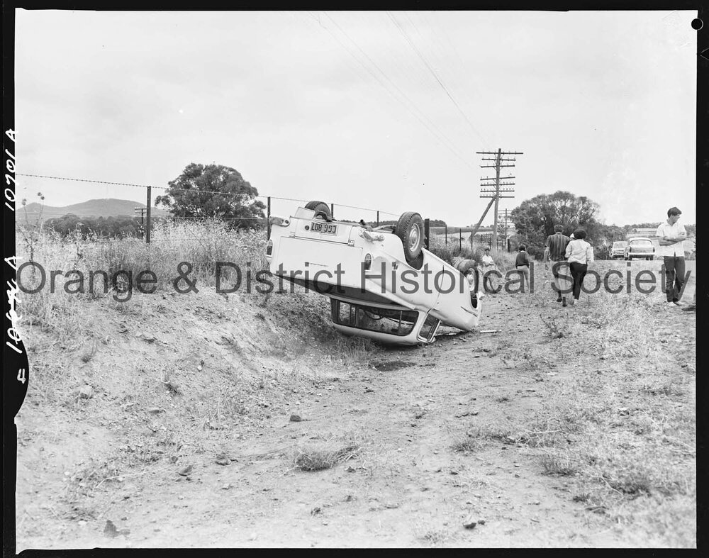 Utility overturned on Cargo Road