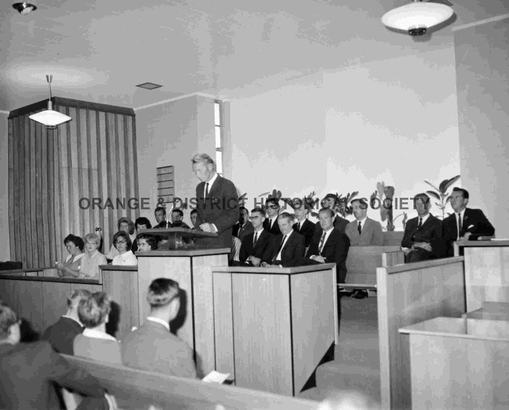 Opening service at Mormon Church