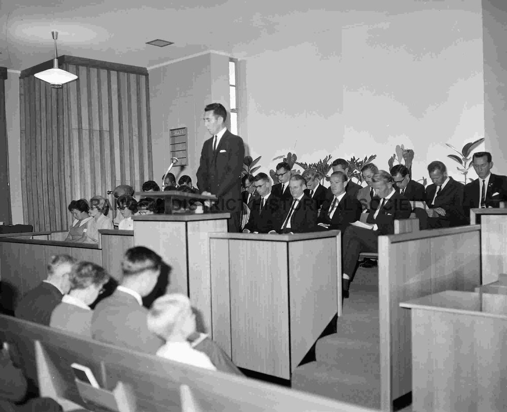 Opening service at Mormon Church