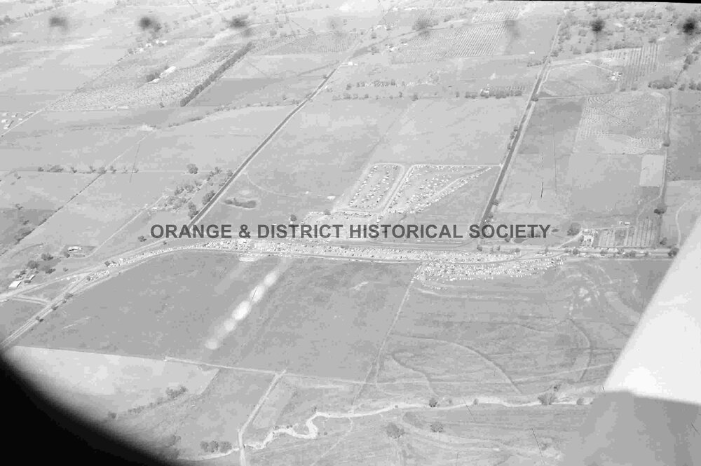 Aerial view of Mount Panorama races
