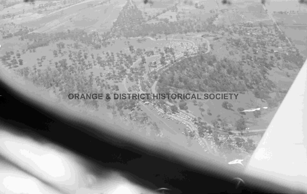 Aerial view of Mount Panorama races