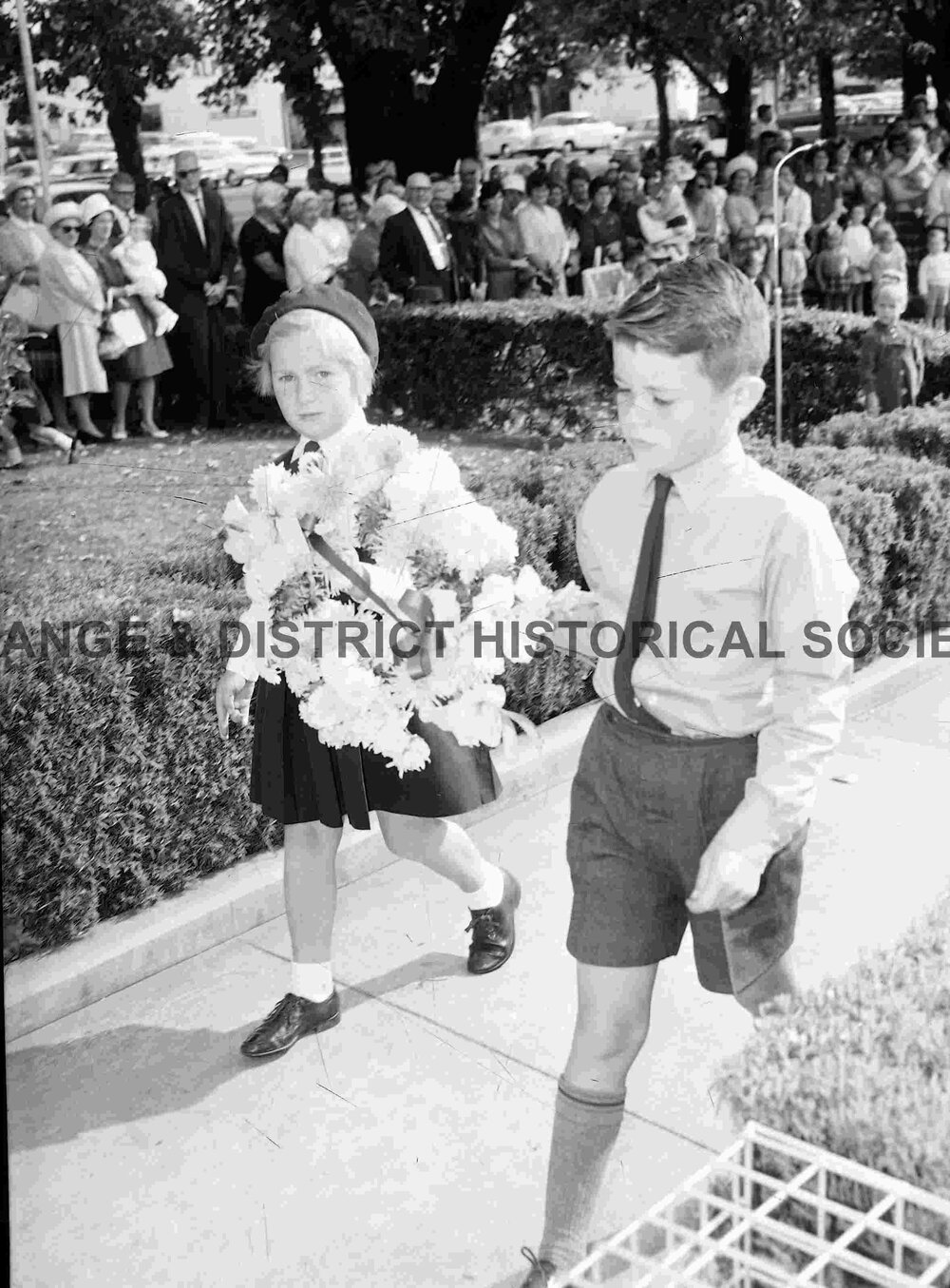 Infants School children at Anzac Day service