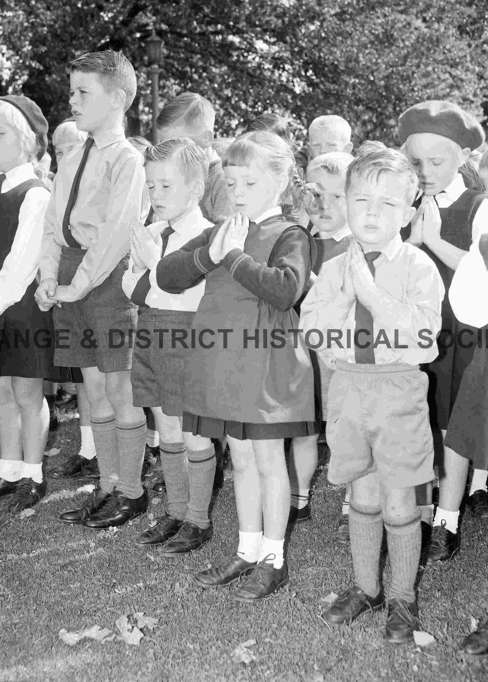 Infants School children at Anzac Day service