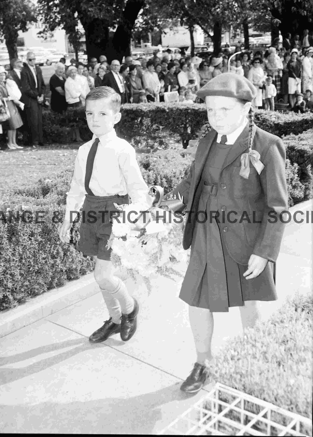 Infants School children at Anzac Day service