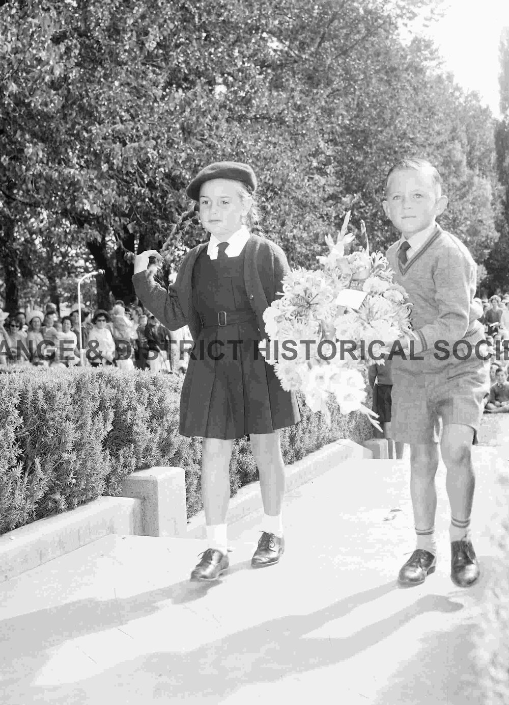 Infants School children at Anzac Day service