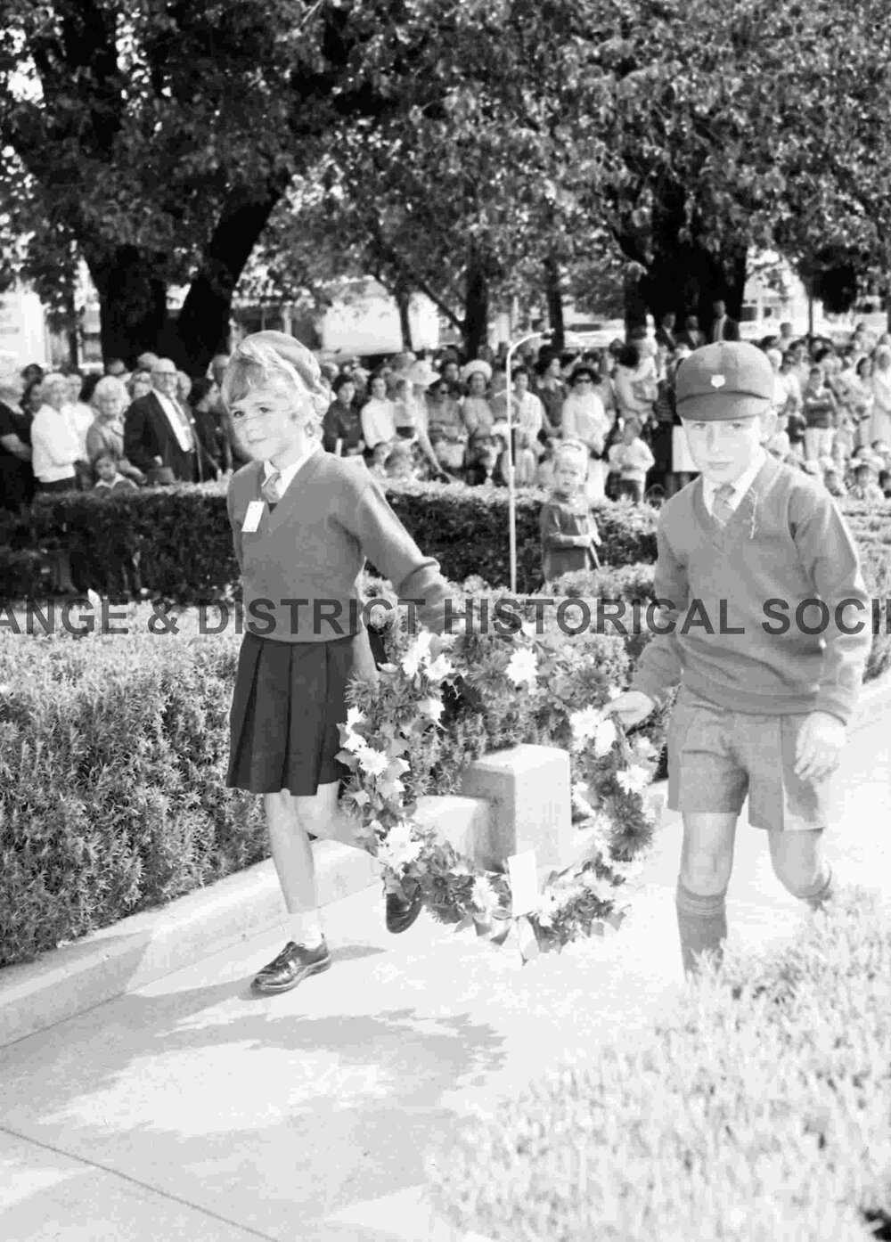 Infants School children at Anzac Day service