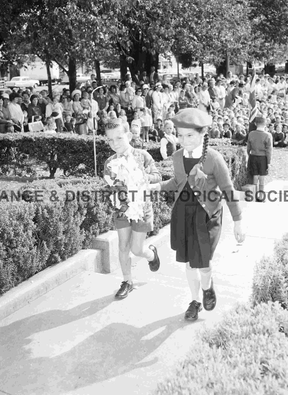 Infants School children at Anzac Day service