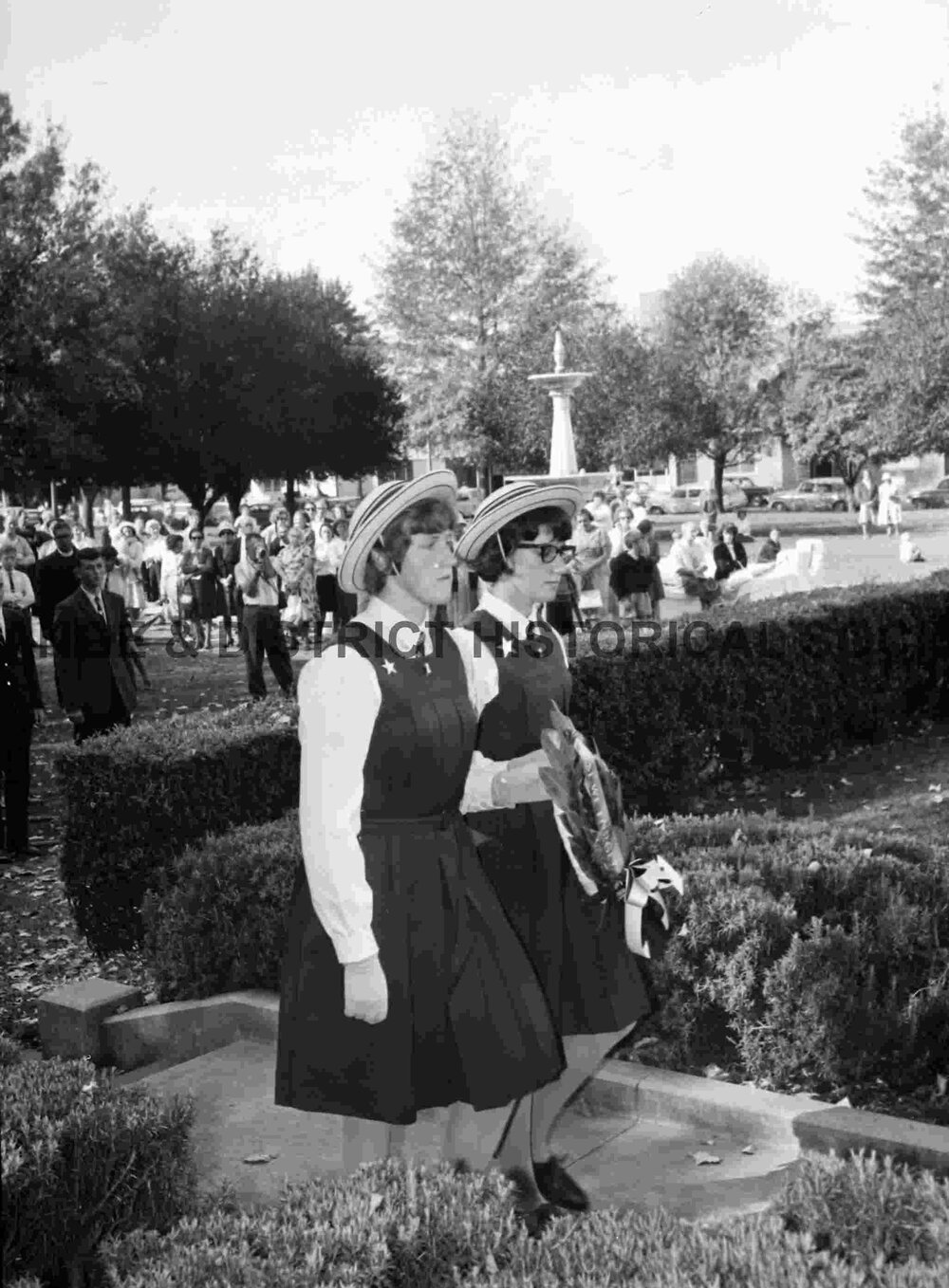 Secondary School children at Anzac Day service