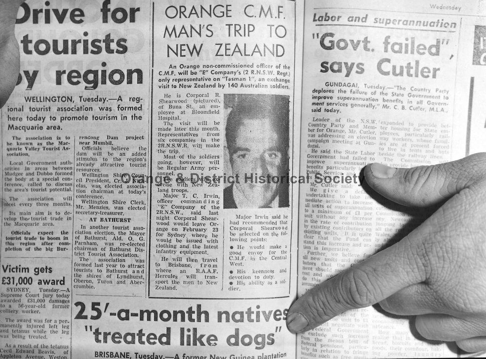 Copy Orange CMF officer newspaper article