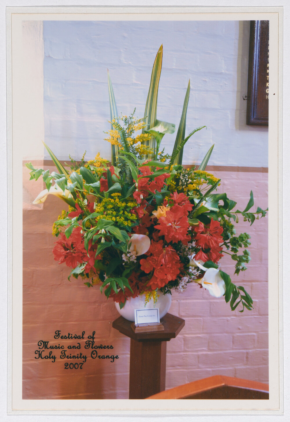 Festival of Music and Flowers, Holy Trinity Orange, 2007