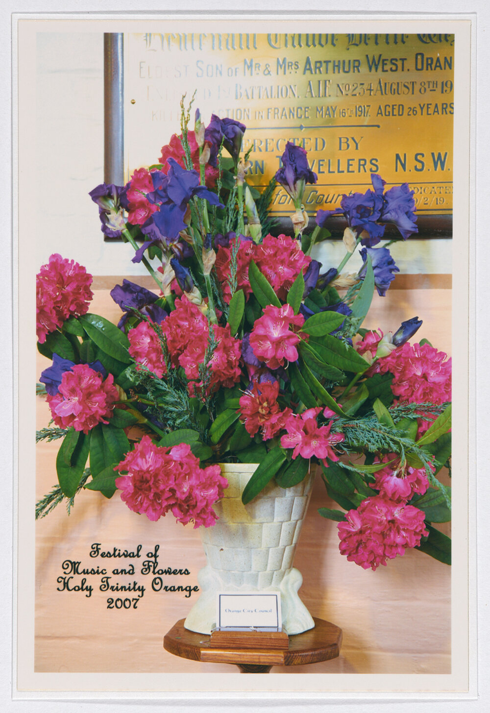 Festival of Music and Flowers, Holy Trinity Orange, 2007