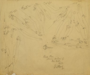 Rough plan showing portions of new work, Duntryleague