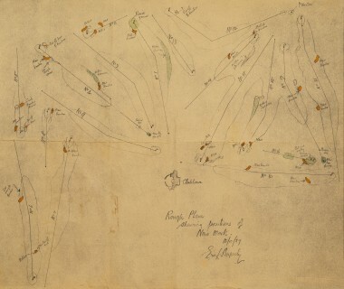 Rough plan showing portions of new work, Duntryleague