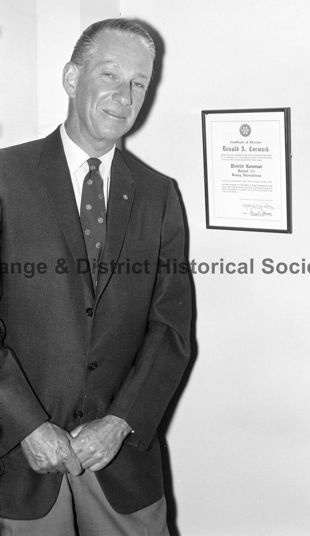 Rotary District Governor Don Cormack