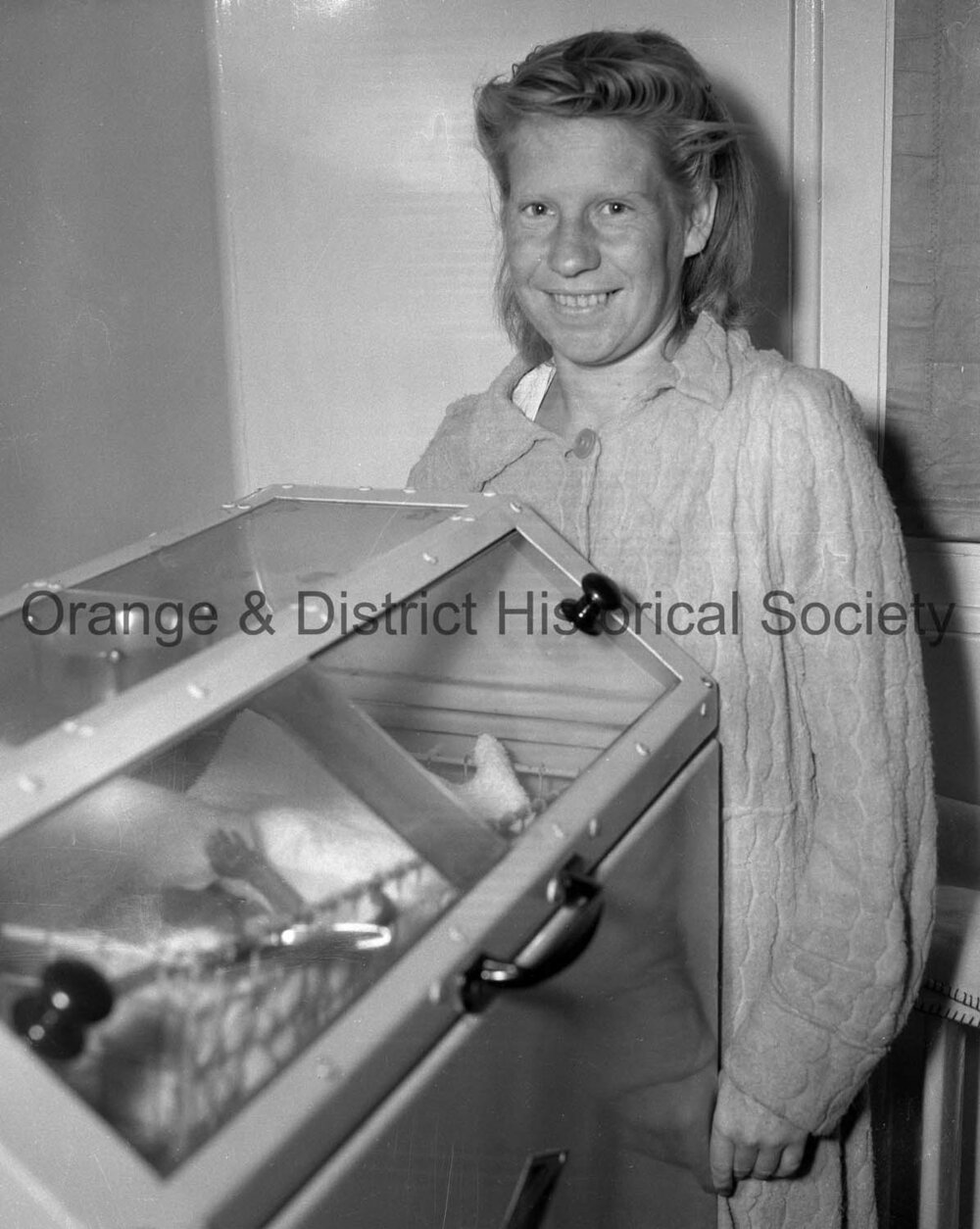 Mrs Keith Smith with baby at Base Hospital