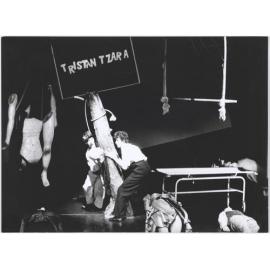 Theatre production Tristan Tzara on large sign