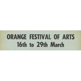 Orange Festival of the Arts 16th to 29th March