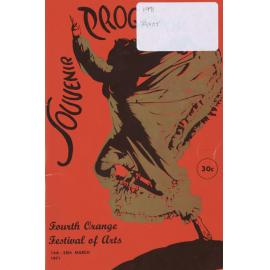Souvenir Programme Fourth Orange Festival of Arts 14th - 28th March 1971