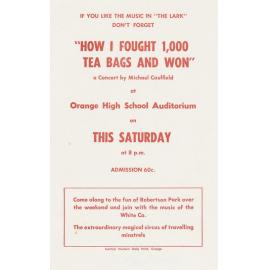 "How I Fought 1,000 Tea Bags And Won" Concert by Michael Caulfield