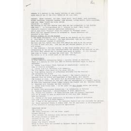 Minutes of a Meeting of The Orange Festival of The Arts Limited Board