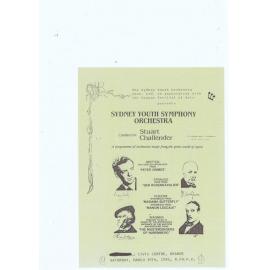 Sydney Youth Symphony Orchestra Conductor: Stuart Challender; A programme of orchestral music from the great world of opera