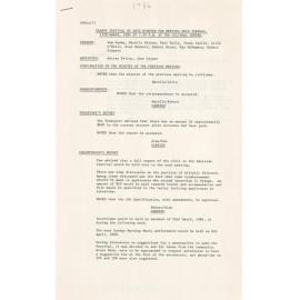 Orange Festival Of Arts Minutes for meeting held Tuesday, 11th March, 1986 