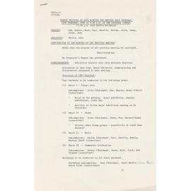 Orange Festival Of Arts Minutes for meeting held Tuesday, 13th February, 1986 