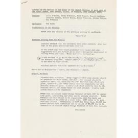 Minutes of the meeting of the Board of the Orange Festival of Arts