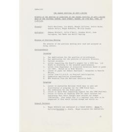 The Orange Festival of Arts Limited Minutes of the Meeting of Directors of the Orange Festival of Arts Linited