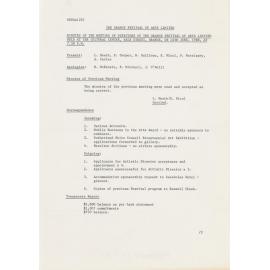 The Orange Festival of Arts Limited Minutes of the Meeting of Directors of the Orange Festival of Arts Limited