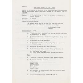 The Orange Festival of Arts Ltd Minutes of the Meeting of Directors of the Orange Festival of Arts Limited