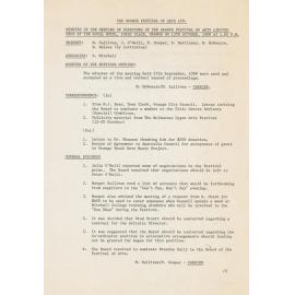 The Orange Festival of Arts Ltd Minutes of the Meeting of Directors of the Orange Festival of Arts Limited