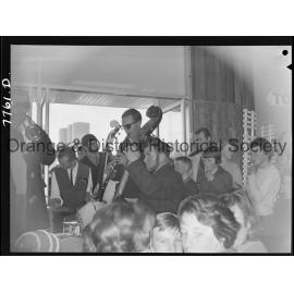 Graeme Bell's jazz band at Woolworths