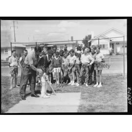 Jack Moroney coaching cricket at Orange East School