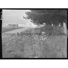 Rubbish on roadway