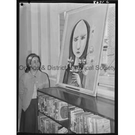 Art display at Orange Library