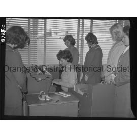 Book-keeping machine demonstration