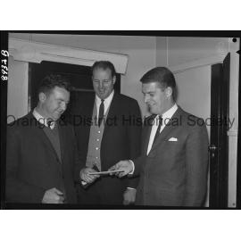 Presentation of cheque to Geoff Niven